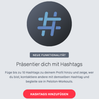 Hashtags Feature Präsentation im Benutzerbereich